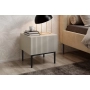 Zestaw szafek nocnych Nicole 46 cm - kaszmir / czarne nóżki